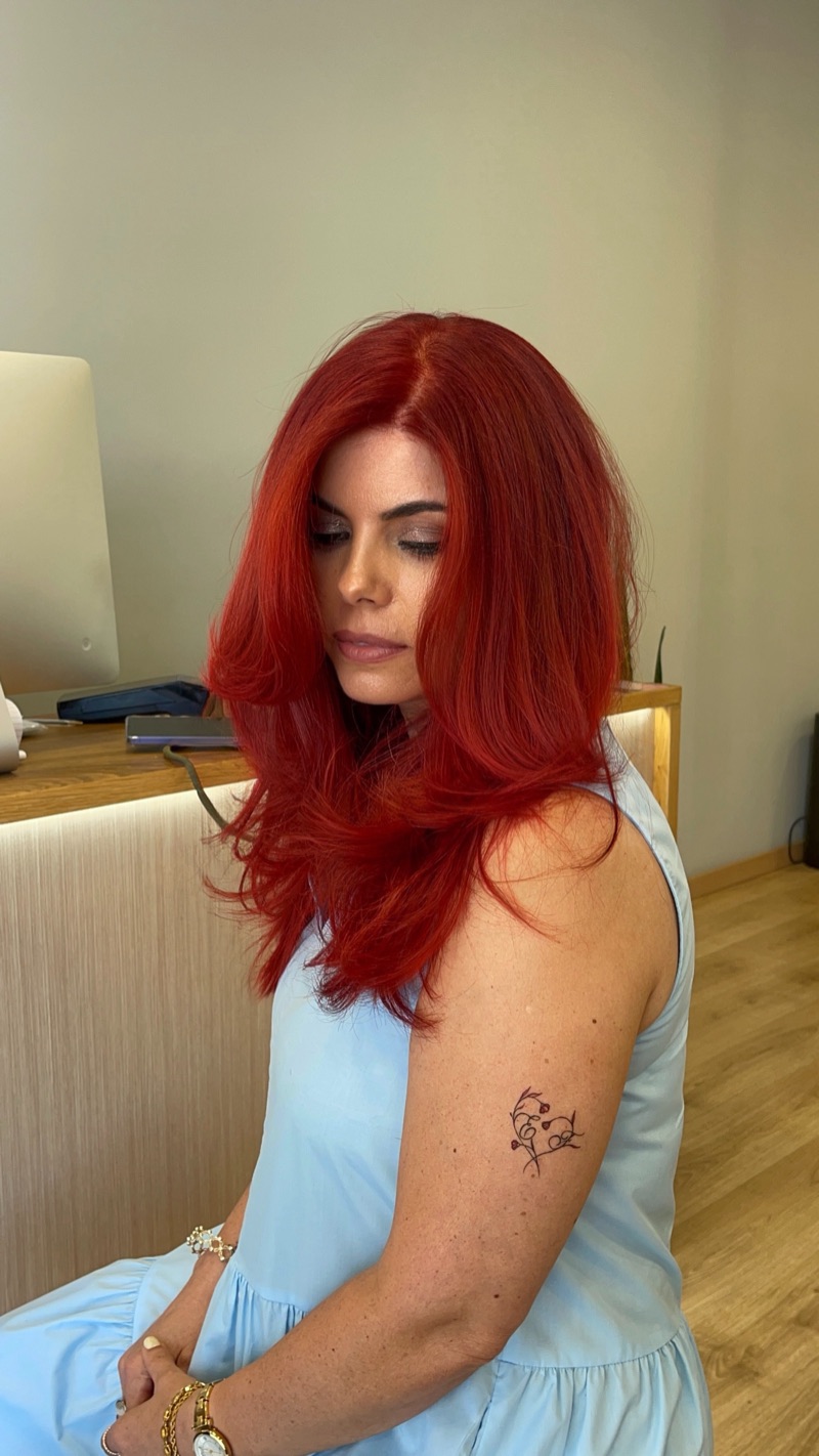 Cabelo ruivo feito no Camarim